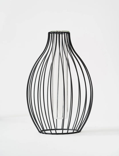 Aussage Umriss Vase - Schwarz