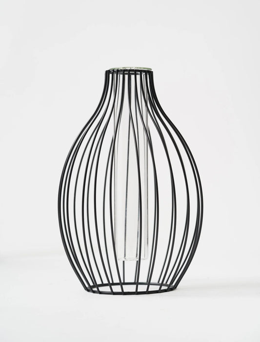 Aussage Umriss Vase - Schwarz