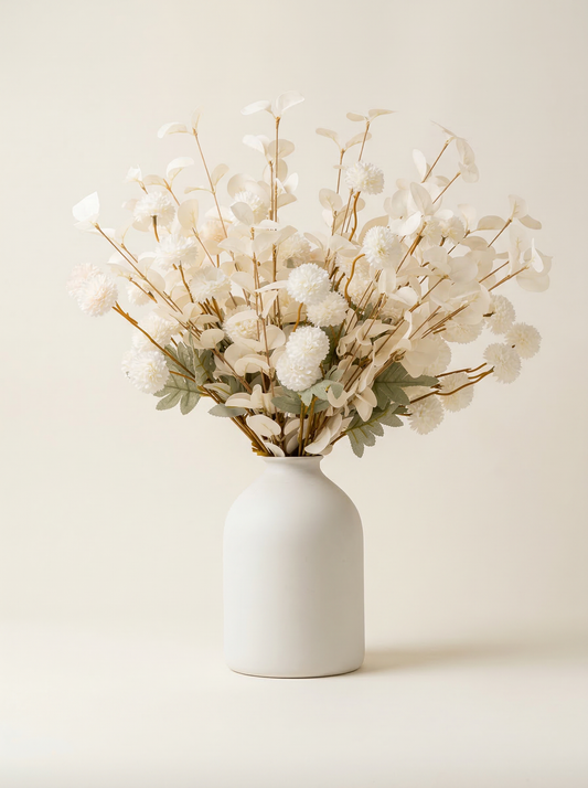 Kunstblumenarrangement - Elfenbein