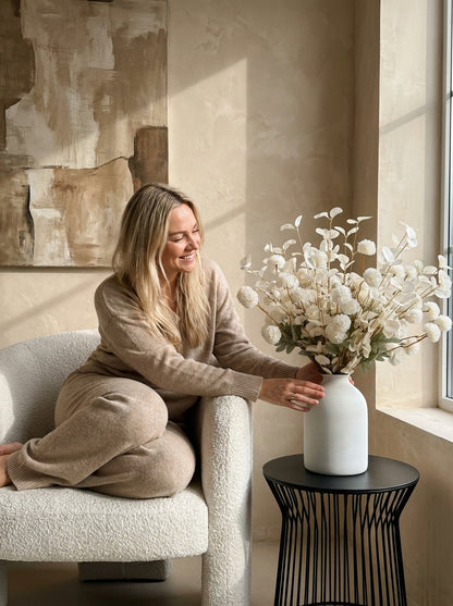 Kunstblumenarrangement - Elfenbein