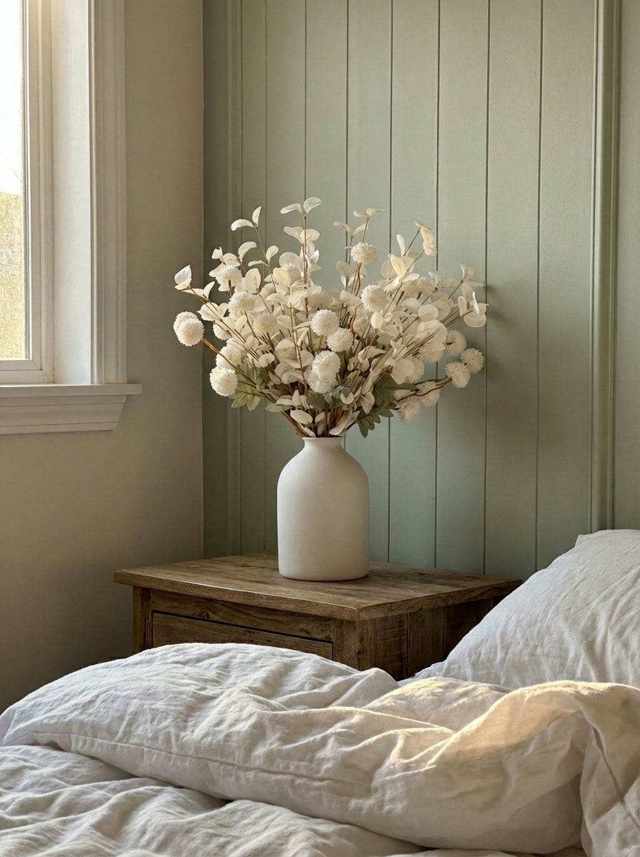 Kunstblumenarrangement - Elfenbein