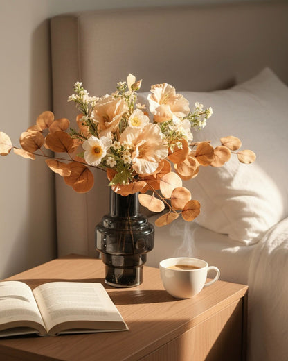 Korallencharme Kunstblumenarrangement