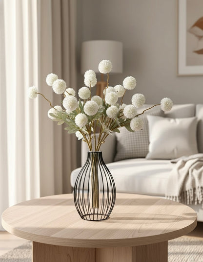 Künstliche Kiku-Blume - Weiß (10 Stiele/50 Blüten)