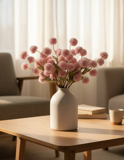 Künstliche Kiku-Blume - Pink (10 Stiele/50 Blüten)